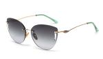 Frameless Trim Hollow Womens Driving Sunglasses Metal Frame Polarized