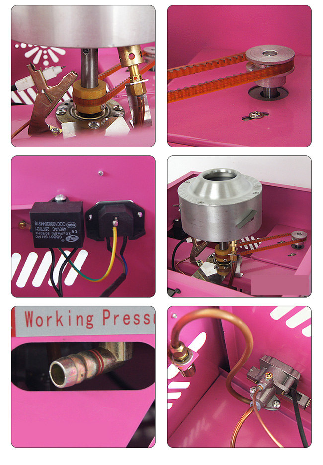 Elegant Snack Food Processing Equipment , Gas Automatic Cotton Candy Fairy Floss Machine
