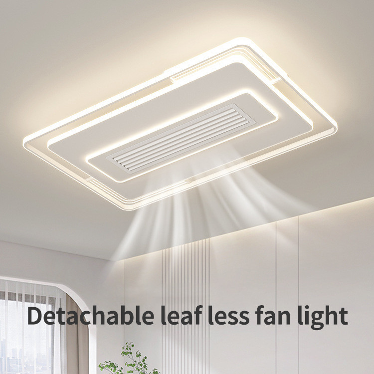 Minimalist Bladeless Ceiling Fan With Light , Multi Shape Electric Ceiling Fan With Remote