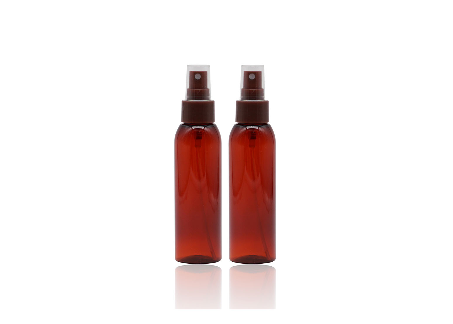 50ml Empty Cylinder Plastic Clear Dark Red Fine Mist Cosmetic Spray Bottle