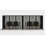 Black Office Room Screen Divider Lightweight Custom Room Divider aluminium
