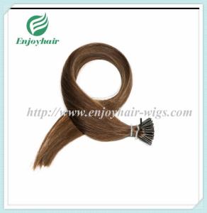 Quality Pre-Bonded Hair 10&quot;-28&quot; 100s/pack 8# color Straight Human Hair Brazilian hair extension wholesale