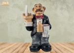 Polyresin Butler Sculpture Toilet Paper Holder Funny Resin Waiter Home