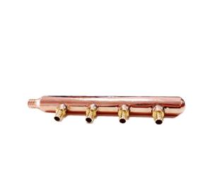 Quality Red Copper 4 Branch Manifold 3/4'' X 1/2'' Lead Free Brass Fittings wholesale