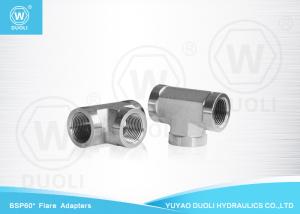Quality Carbon Steel Female BSPT Thread Pipe Fittings Tee Adapter 3 Way Corrosion Resistant wholesale