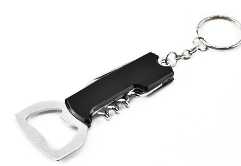 Custom Personalize 3 in 1 Cheap Promotion Gift Print Logo Blank Beer Bottle Opener Key Ring, Wine Corkscrew