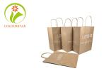 Custom Printed Your Own Logo White Brown Kraft Gift Craft Shopping Paper Bag