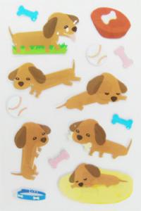 Quality Fashion Kawaii Puffy Dog Stickers , 3d Bubble Stickers PVC + PET Material wholesale