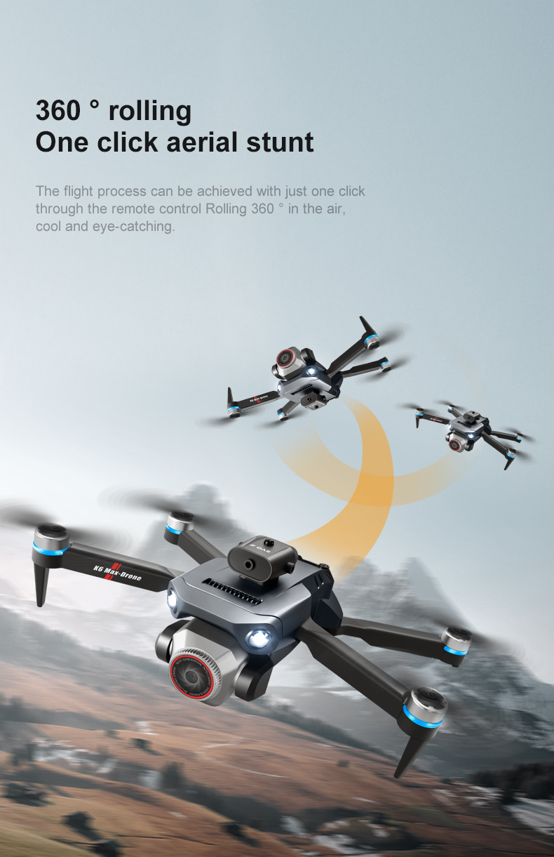K12 Drones Design Foldable Helicopter with Screen Remote Wifi FPV Obstacle Avoidance and Other Image Transmission Distance