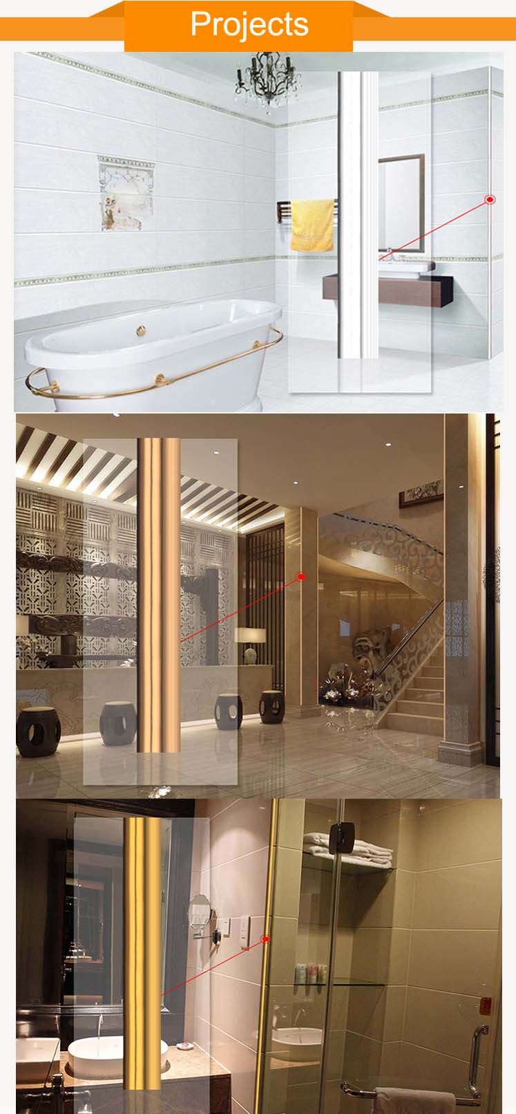 aluminium corner tile trim profile