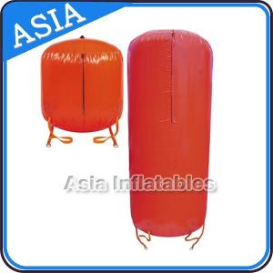 Quality 0.6mm PVC Lightweight Inflatable Red Cylinder Buoy Paintball Bunker For Sale wholesale