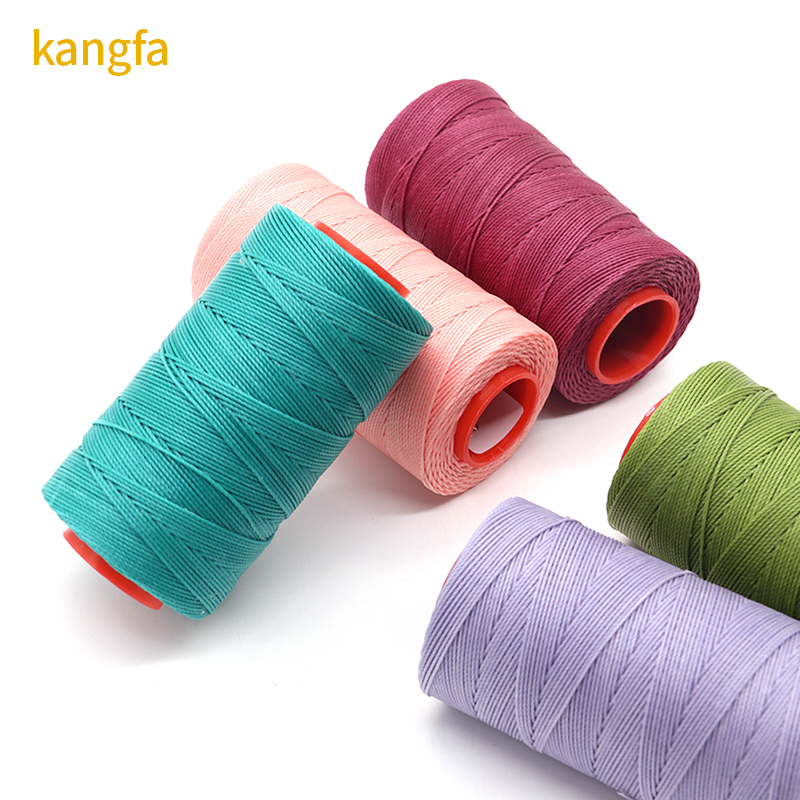 Rich Colors 210d Polyester Waxed Thread for Sewing Leather Cone material Plastic