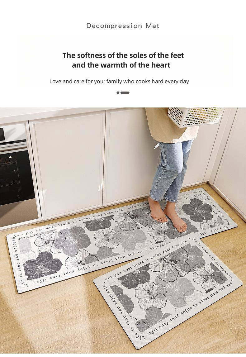 Non-Slip Kitchen Mat Cushioned and Washable Diatom Mat for Floor Comfort