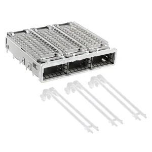 Quality TE 2057042-4 QSFP+ 1x3 Cage with Heat Sink Included Lightpipe 14 Gb/s wholesale