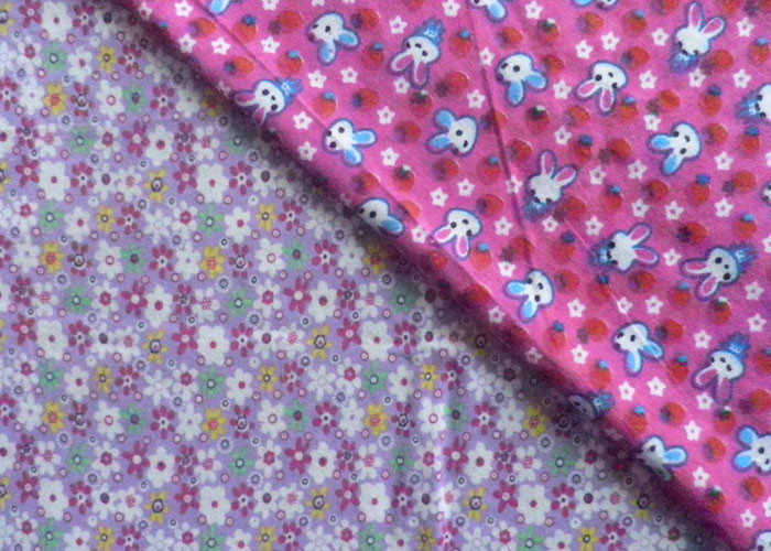Customized Printed Cotton Flannel Cloth Single Or Double Sided Brush