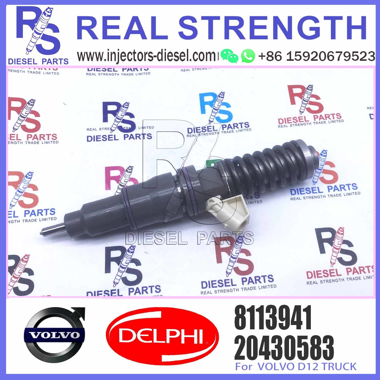 High Performance Common Rail Fuel Injector BEBE4C00001 BEBE4C00101 8113941 for D12 TRUCK