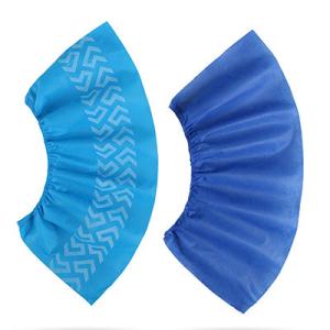 Quality Cleanroom Disposable Boot Cpe Shoe Cover Blue Plastic wholesale
