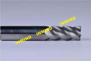 Quality HRC65 High Hardness Tungsten Carbide Square End Mill With 35 ° / 45° Helix Angle wholesale