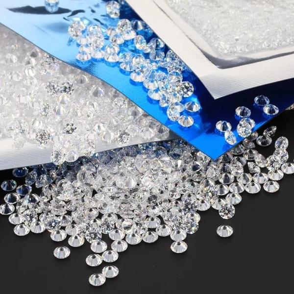 1000pcs/pack 5A Melee White CZ Stone Loose Cubic Zirconia for Women's Moissanite