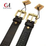 Copper Buckle Genuine Leather Braided Belt , Antiwear Ladies Black Belts For