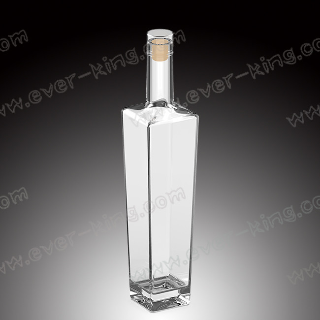 Cap Sealing 200mm glass Whiskey Bottle for Liquor