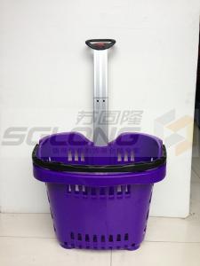 Quality Silk Screen Print Logo Supermarket Shopping Baskets , Grocery Shopping Baskets wholesale