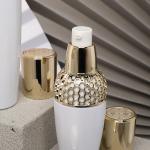 Pearl White Cosmetic Bottle Set 30ml 100ml Hyaluronic Acid Glass Skincare