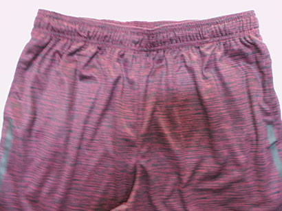 Active Stretch Rose Red Knitting Interlock Athletic Fit Shorts