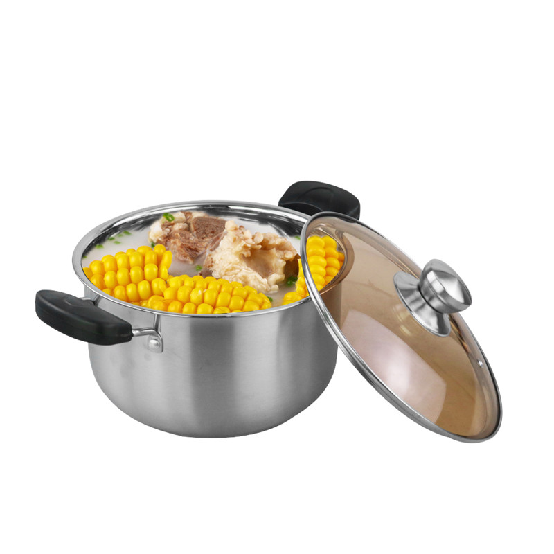 All Season Stainless Steel Casserole Cooking Pot With Glass Lid