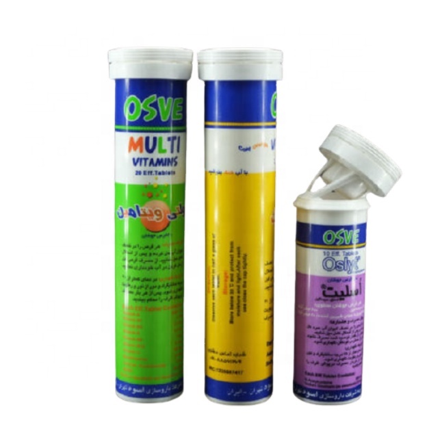 2023 Private Label Vitamin C Effervescent Tablet Tubes with Customized Logo Packaging