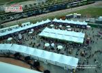 White Event Pagoda Gazebo Canopy Tent , Aluminum Frame Removable Equipment