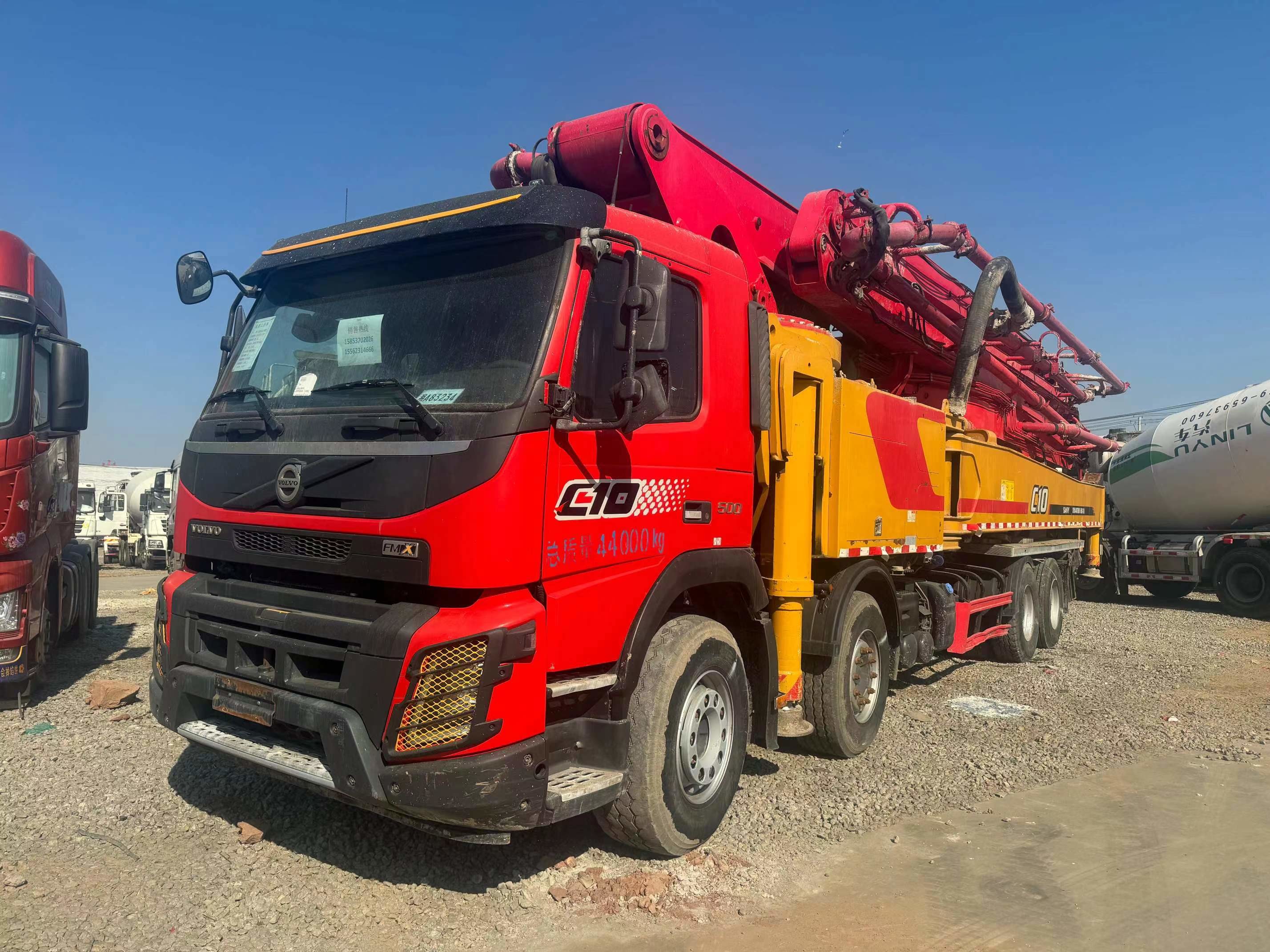 2020 Sany Heavy Industry 62m concrete pump truck installed with Mercedes-Benz chassis