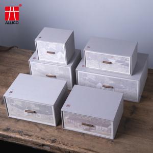 Quality Custom Logo UV Packaging Sliding Drawer Gift Boxes White Cardboard Gift Box wholesale