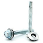 Stainless Steel Tek Galvanized Outdoor Screws M5.5x55mm With EPDM Washer