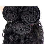 100 Unprocessed Brazilian Water Wave Human Hair , Natural Black Curly Hair