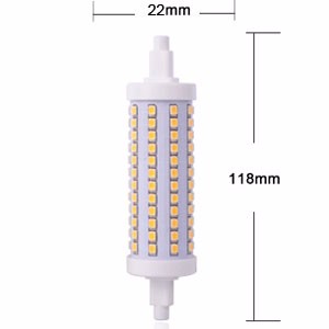 High Lumen 118mm Dimmable 10W smd2835 R7s Led Double Ended Tungsten Halogen Bulb