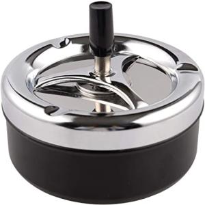 Quality Round Push Down Smokeless Cigarette Ashtray with Spinning Tray wholesale