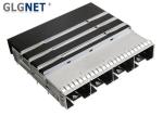 Heat Sink EMI Tabs SFP Cage Connector 1x4 Multiple Port SFP28 Cage