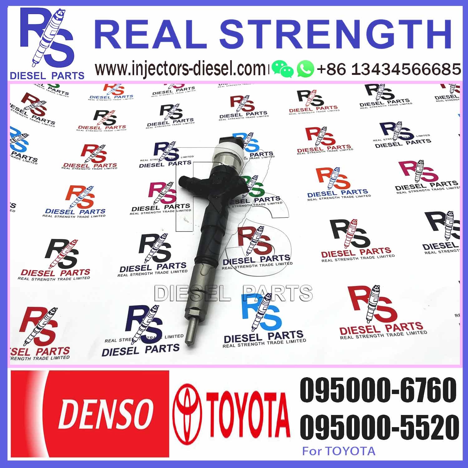 common rail injector 23670-30140 095000-6760 injector for TOYOTA 1KD-FTV, 2KD-FTV, D-4D, injector nozzle 23670-30140 095