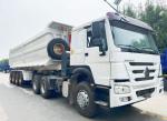 Heavy Duty Dump Truck Trailer Wheel Base 1310mm 16 Tire Number