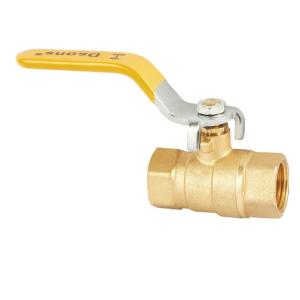 Quality 1/2Inch - 4Inch Full Port Brass Ball Valve for Oil Gas Yellow Plastic Handle wholesale