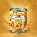 Healthy Grade A Canned Yellow Peaches Fruit In Light Syrup 1800g Drained Weight