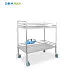 3 Layer Hospital Stainless Steel Medical Instrument Trolley