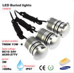 Waterproof IP67 Sideview LED light 3W LED Buried Light lawn square lamp