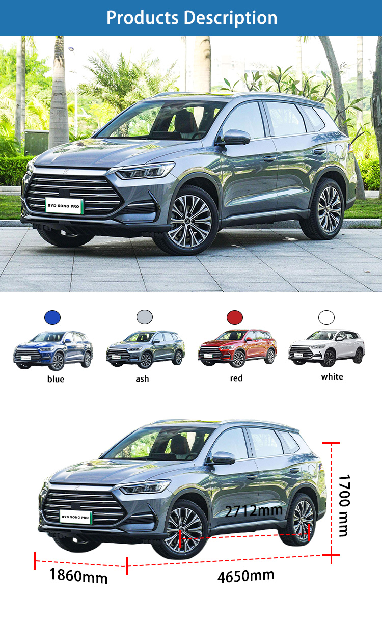 Pure Electric BYD Used Cars SUV Plug In Hybrid EV BYD Song Pro