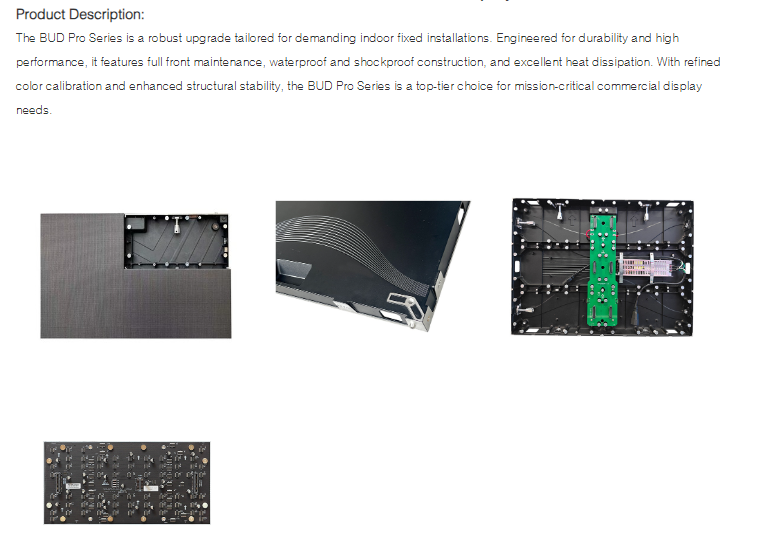 BUD Pro Series – 1.86mm Pixel Pitch & Just 25mm Thin for Quick, Hassle-Free Professional Installations