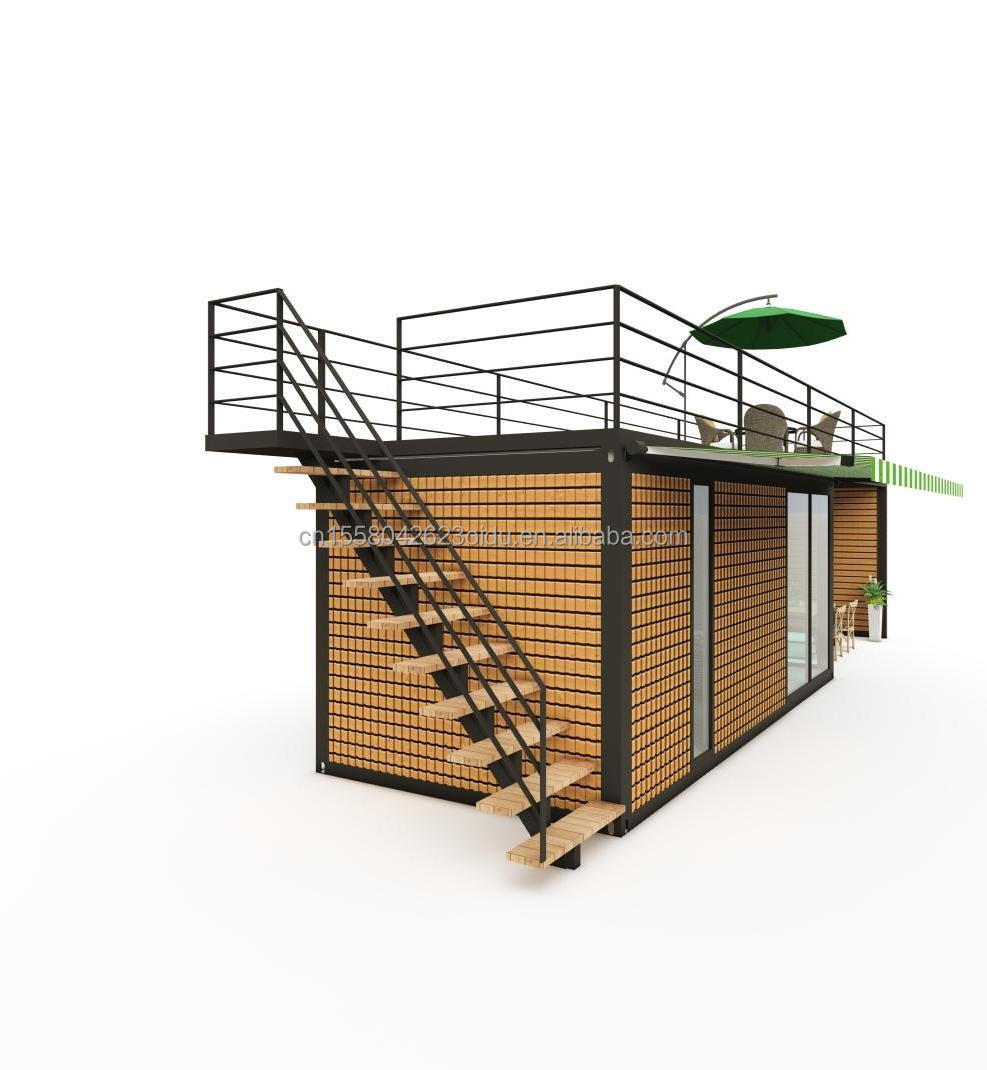 Main Structure Galvanized Steel Square Tubes 40FT 20ft Luxury Container Room Sales Booth Coffee Shop Guard Box Office Bar