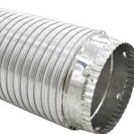 Stretchable 10'' Semi Rigid Aluminum Duct With Collars Heat Resistant