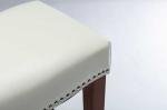 10kgs Gray Leather Counter Height Stools / H66.5cm Leather Kitchen Stools