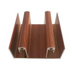 0.8-2.0mm Electrophoresis Aluminum Window Profiles Wood Grain Surfaces